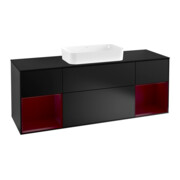 V&B Waschtischunterschrank Wandbeleuchtung Finion 160cm, Pl b m, Reg Peo m Lac, bla m Lac
