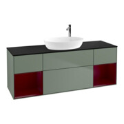 V&B Waschtischunterschrank Wandbeleuchtung Finion 160cm, Pl b m, Reg Peo m Lac, Oli. m Lac