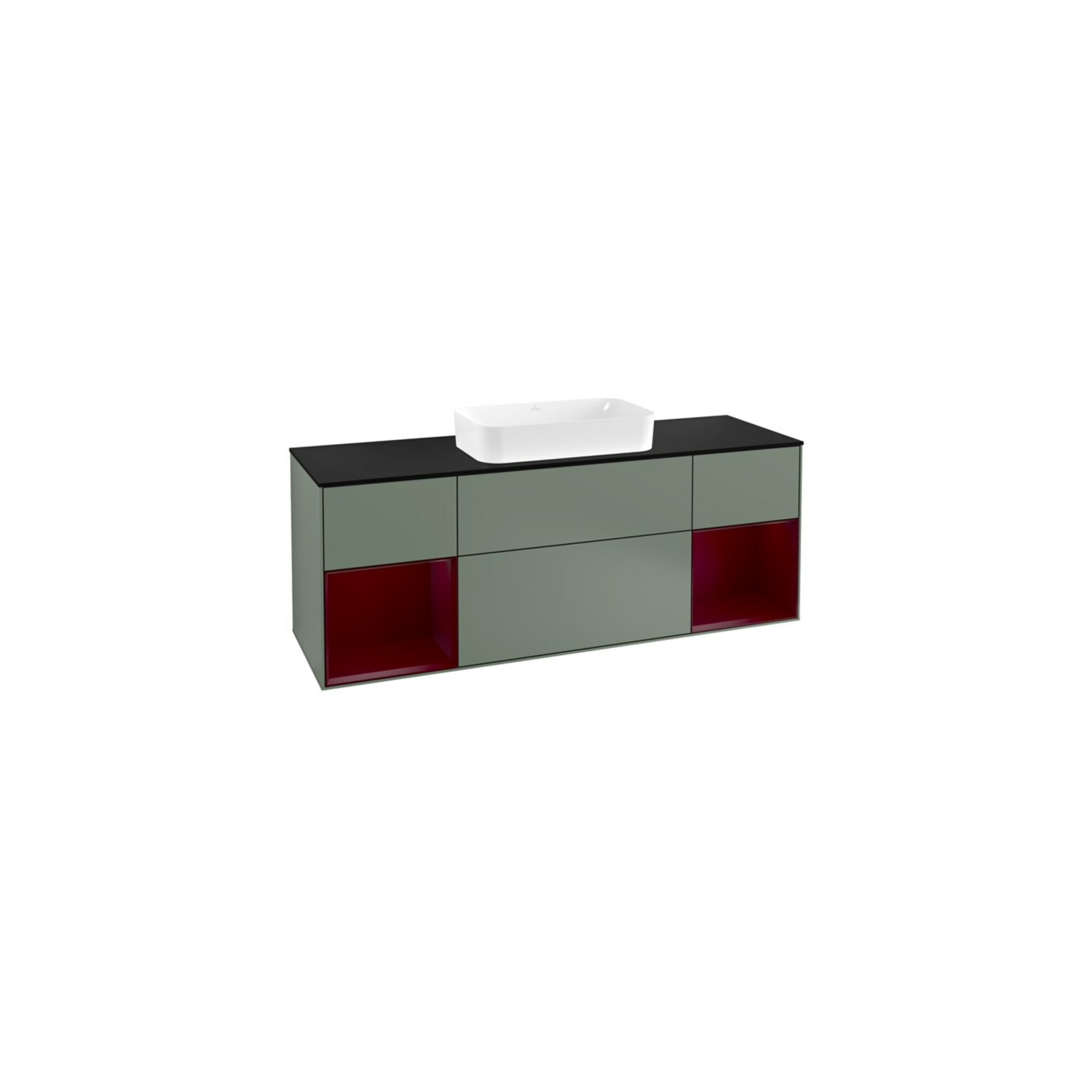 V&B Waschtischunterschrank Wandbeleuchtung Finion 160cm, Pl b m, Reg Peo m Lac, Oli. m Lac ; Villeroy & Boch