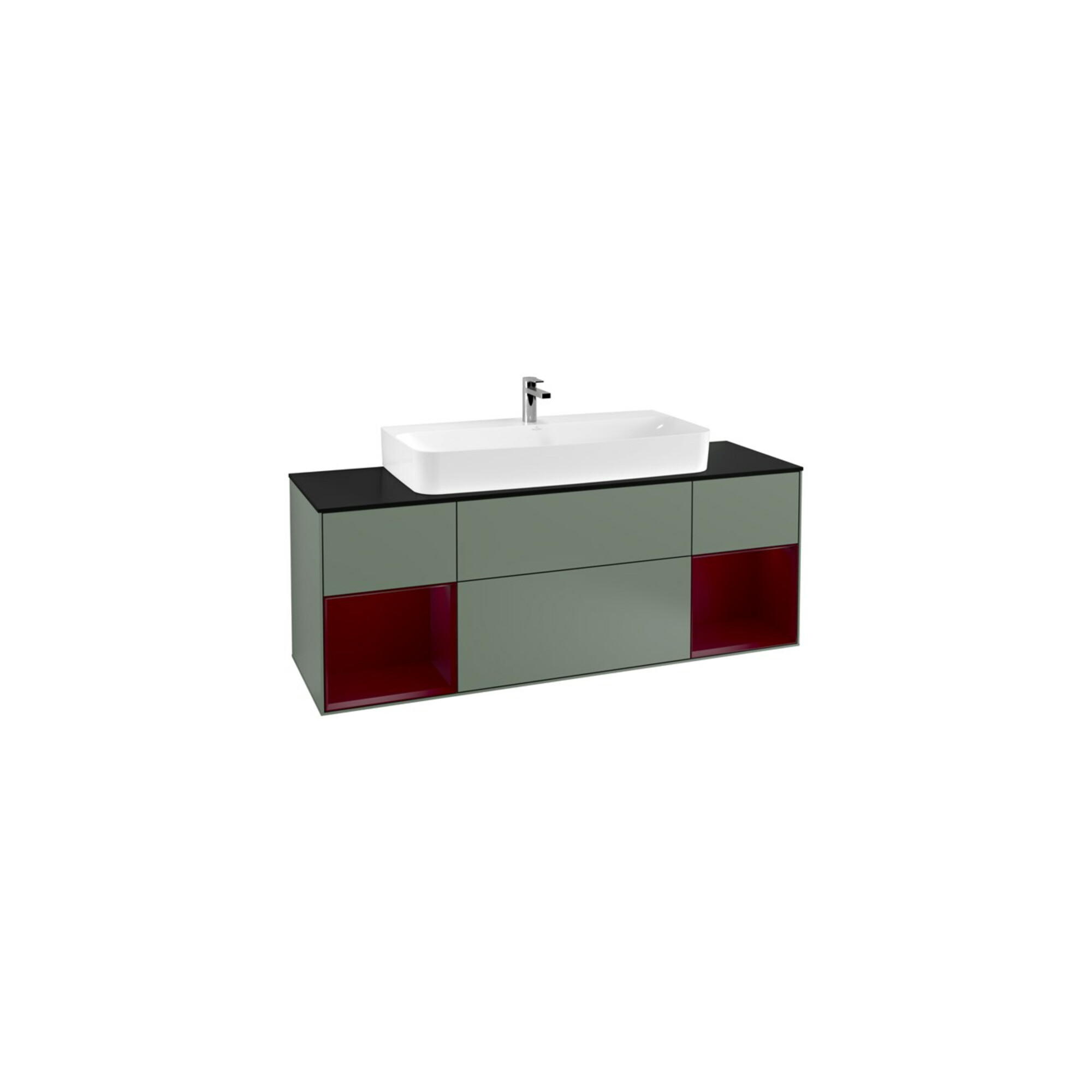 V&B Waschtischunterschrank Wandbeleuchtung Finion 160cm, Pl b m, Reg Peo m Lac, Oli. m Lac ; Villeroy & Boch