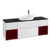 V&B Waschtischunterschrank Wandbeleuchtung Finion 160cm, Pl b m, Reg Peo m Lac, wh. m Lac