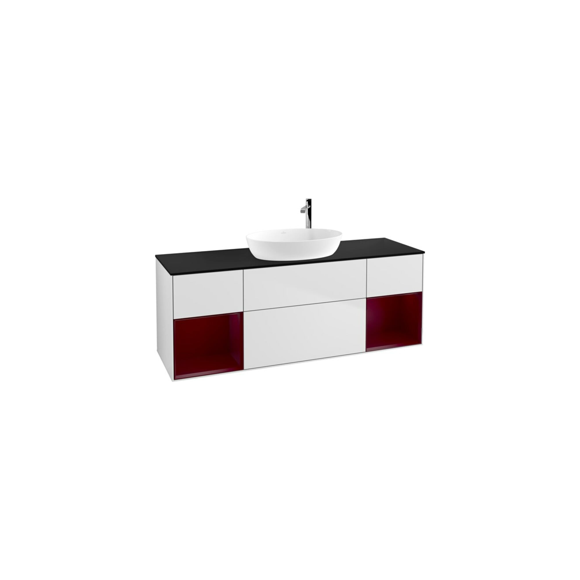 V&B Waschtischunterschrank Wandbeleuchtung Finion 160cm, Pl b m, Reg Peo m Lac, wh. m Lac ; Villeroy & Boch