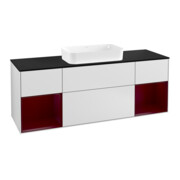 V&B Waschtischunterschrank Wandbeleuchtung Finion 160cm, Pl b m, Reg Peo m Lac, wh. m Lac