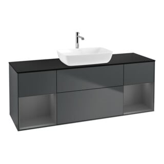 V&B Waschtischunterschrank Wandbeleuchtung Finion 160cm, Pl b m, Rg A m Lac, md bl. m Lac