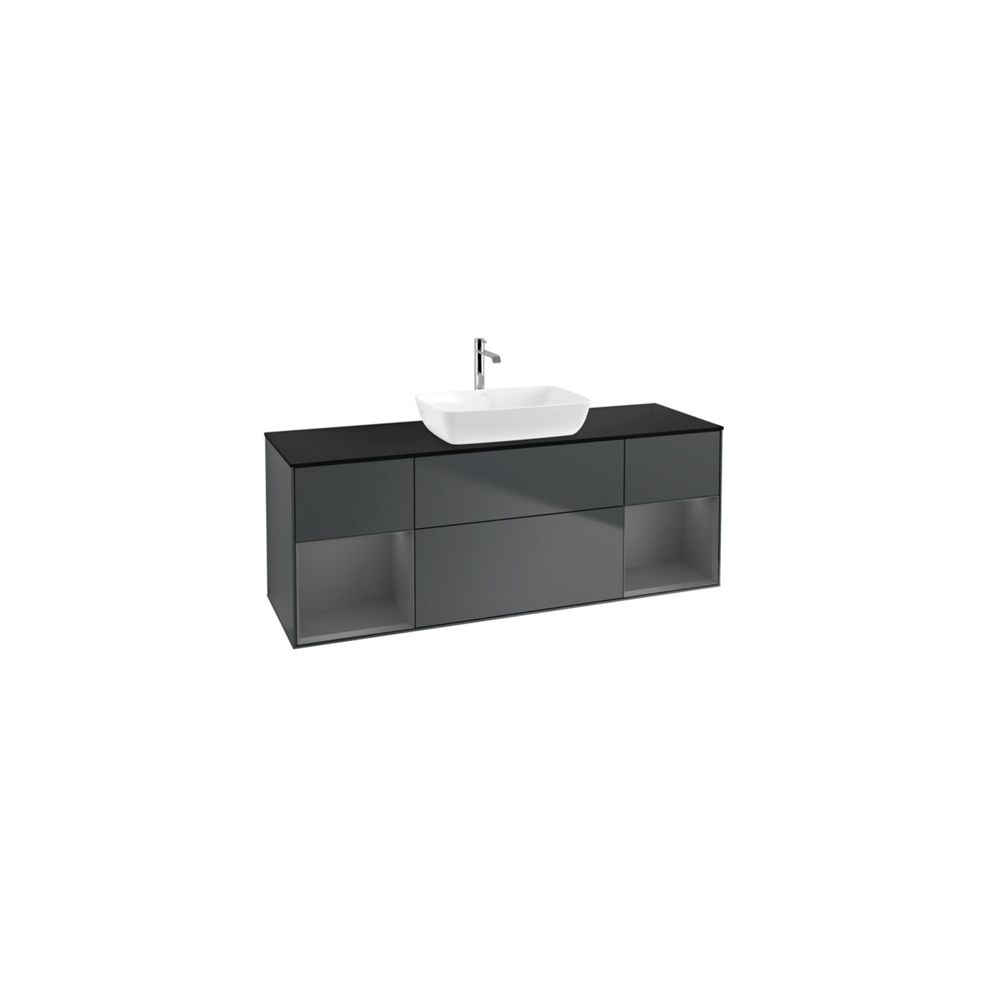 V&B Waschtischunterschrank Wandbeleuchtung Finion 160cm, Pl b m, Rg A m Lac, md bl. m Lac ; Villeroy & Boch