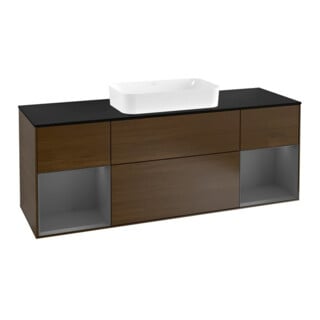 V&B Waschtischunterschrank Wandbeleuchtung Finion 160cm, Pl b m, Rg A m Lac, wal ven