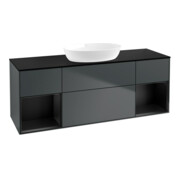 V&B Waschtischunterschrank Wandbeleuchtung Finion 160cm, Pl b m, Rg b m Lac, md bl. m Lac