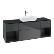 V&B Waschtischunterschrank Wandbeleuchtung Finion 160cm, Pl b m, Rg b m Lac, md bl. m Lac