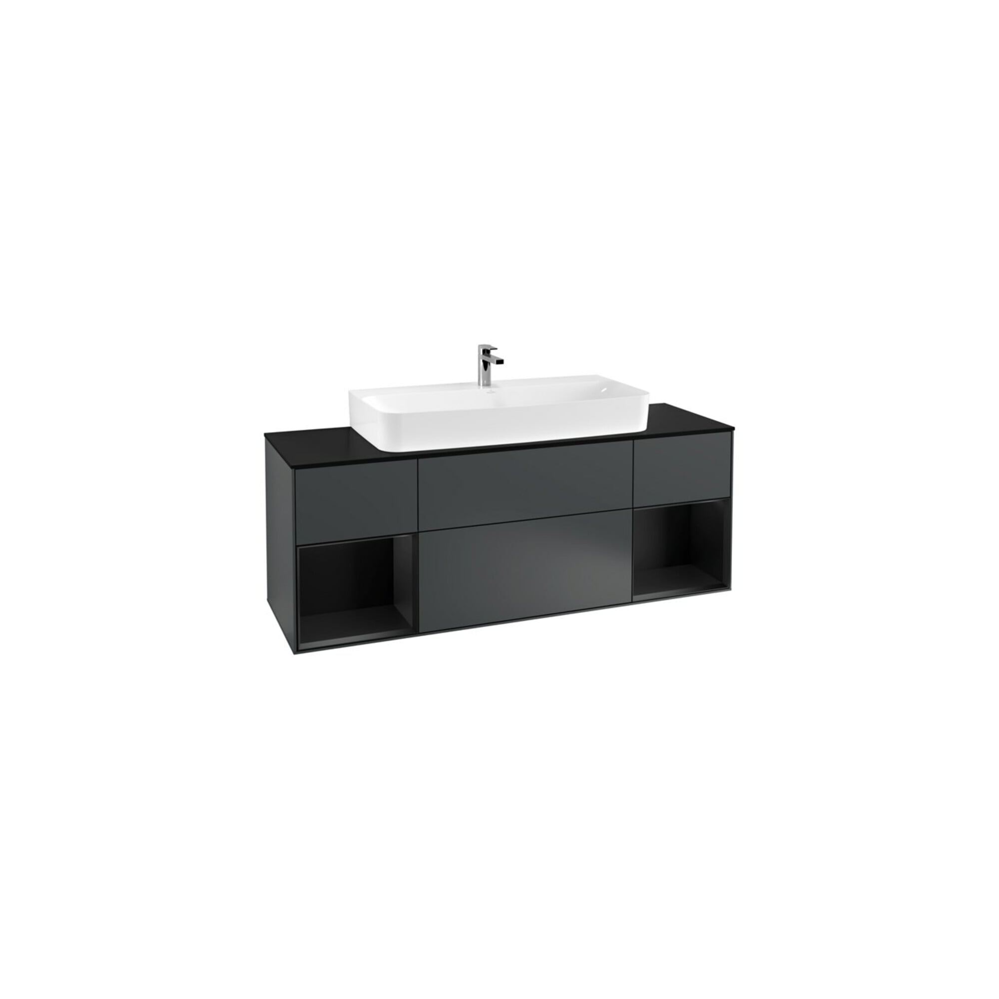 V&B Waschtischunterschrank Wandbeleuchtung Finion 160cm, Pl b m, Rg b m Lac, md bl. m Lac ; Villeroy & Boch