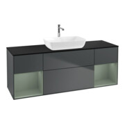 V&B Waschtischunterschrank Wandbeleuchtung Finion 160cm, Pl b m, Rg Ol m Lac, md bl. m Lac