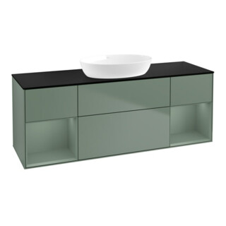 V&B Waschtischunterschrank Wandbeleuchtung Finion 160cm, Pl b m, Rg Oli. m Lac, Oli. m Lac