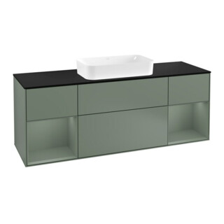 V&B Waschtischunterschrank Wandbeleuchtung Finion 160cm, Pl b m, Rg Oli. m Lac, Oli. m Lac
