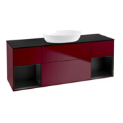 V&B Waschtischunterschrank Wandbeleuchtung Finion 160cm, Pl bla m, Reg bla m Lac, Peo m