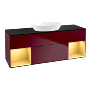 V&B Waschtischunterschrank Wandbeleuchtung Finion 160cm, Pl bla m, Reg gol m Lac, Peo m