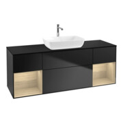 V&B Waschtischunterschrank Wandbeleuchtung Finion 160cm, Pl bla m, Reg Oa ven, bla m Lac