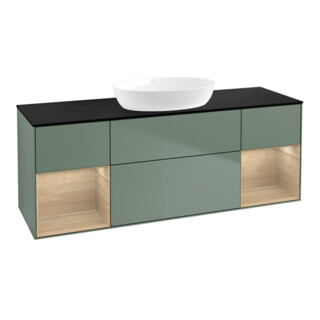 V&B Waschtischunterschrank Wandbeleuchtung Finion 160cm, Pl bla m, Reg Oa ven, Oli. m Lac