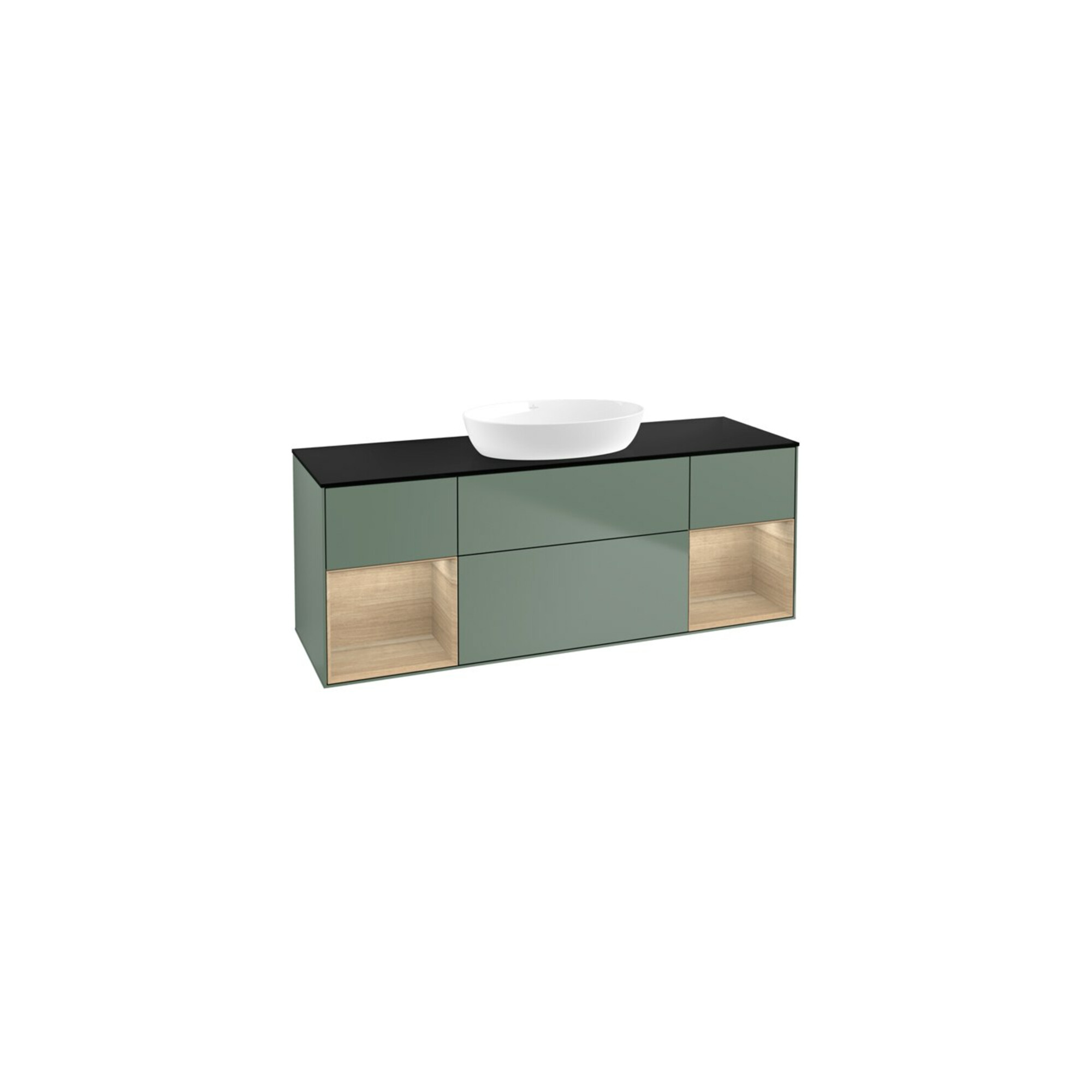 V&B Waschtischunterschrank Wandbeleuchtung Finion 160cm, Pl bla m, Reg Oa ven, Oli. m Lac ; Villeroy & Boch