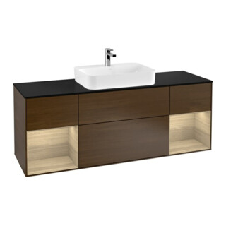 V&B Waschtischunterschrank Wandbeleuchtung Finion 160cm, Pl bla m, Reg Oa ven, wal ven