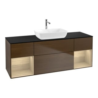 V&B Waschtischunterschrank Wandbeleuchtung Finion 160cm, Pl bla m, Reg Oa ven, wal ven