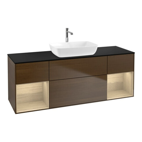 V&B Waschtischunterschrank Wandbeleuchtung Finion 160cm, Pl bla m, Reg Oa ven, wal ven
