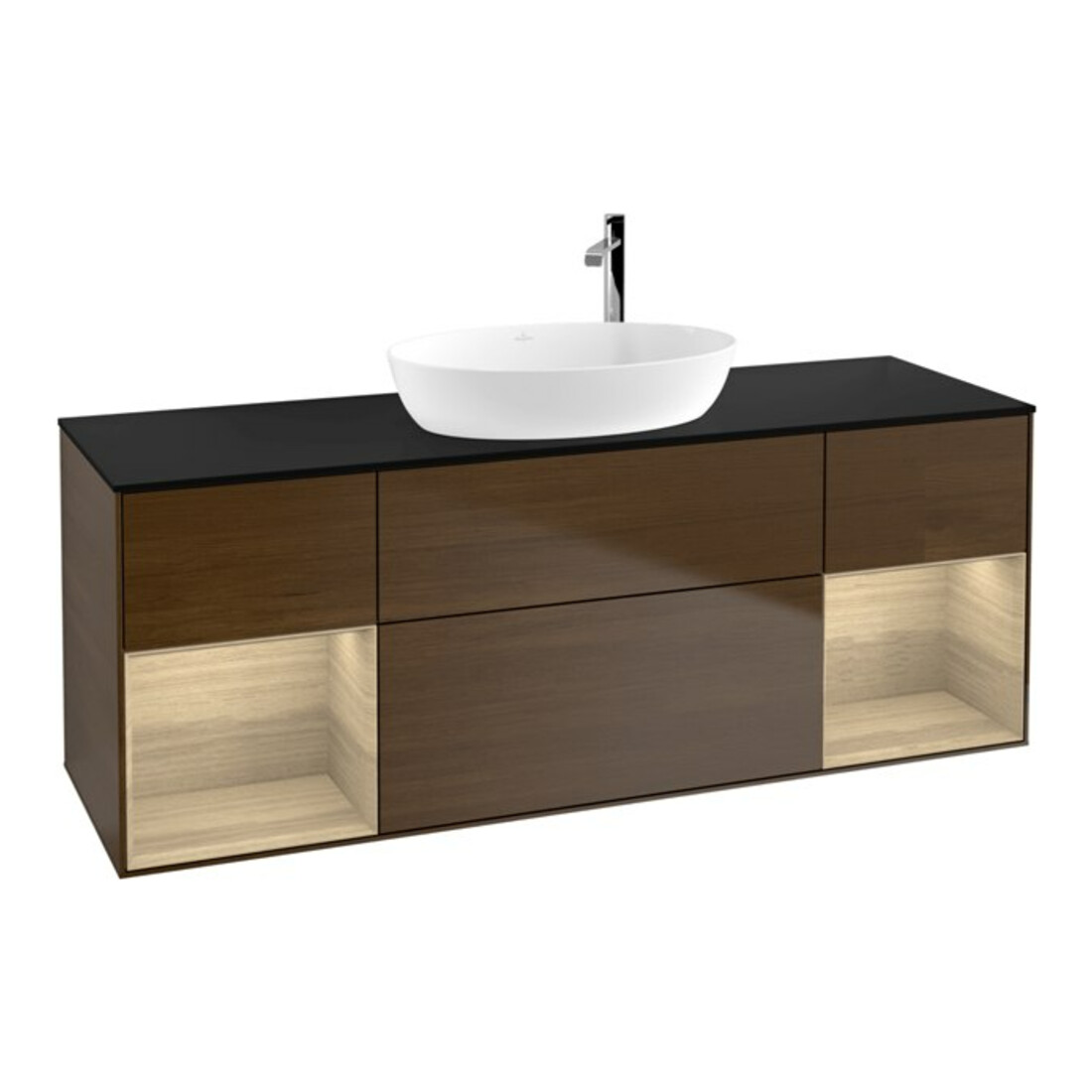 V&B Waschtischunterschrank Wandbeleuchtung Finion 160cm, Pl bla m, Reg Oa ven, wal ven