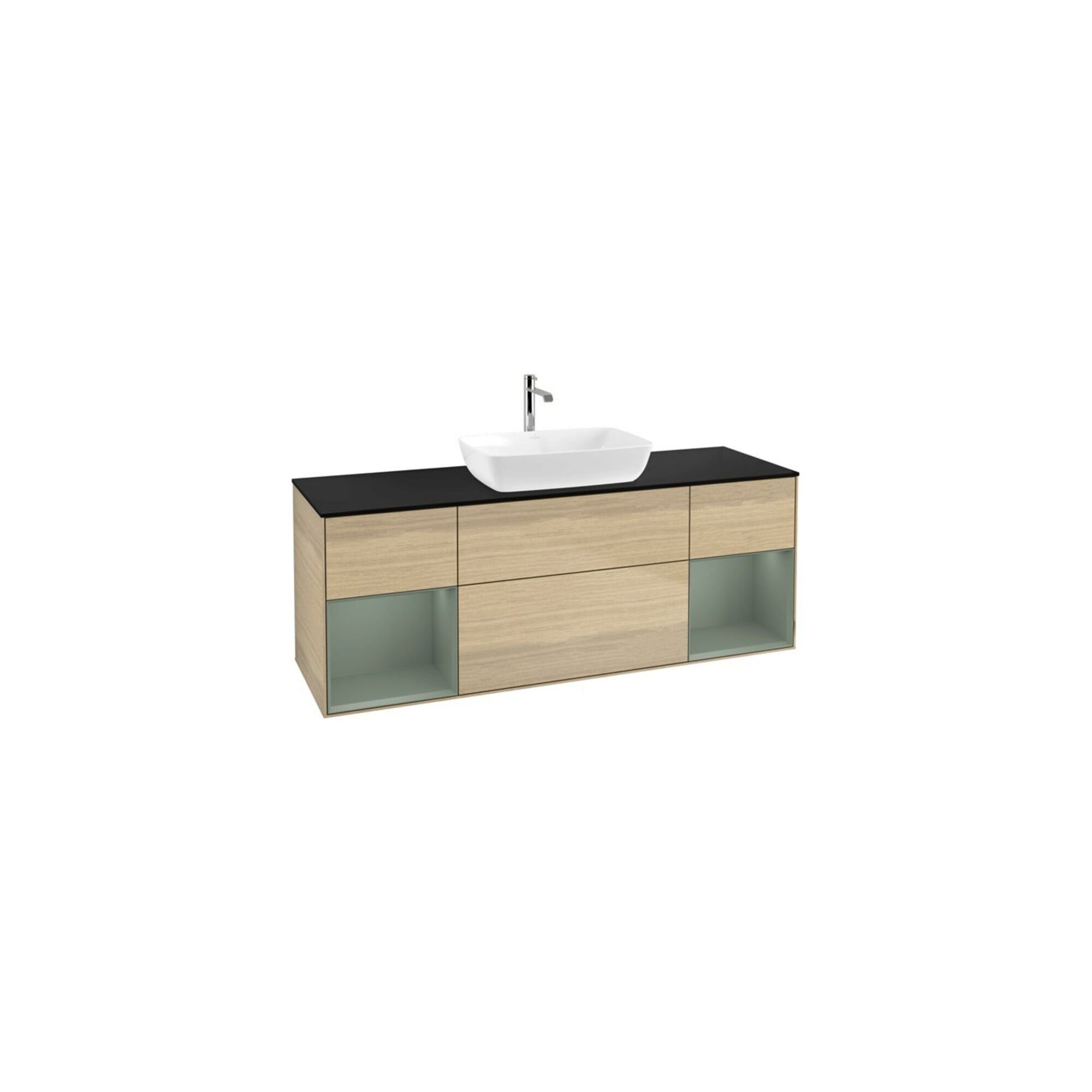 V&B Waschtischunterschrank Wandbeleuchtung Finion 160cm, Pl bla m, Reg Oli. m Lac, Oa ven ; Villeroy & Boch