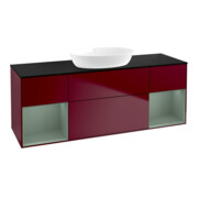 V&B Waschtischunterschrank Wandbeleuchtung Finion 160cm, Pl bla m, Reg Oli. m Lac, Peo m