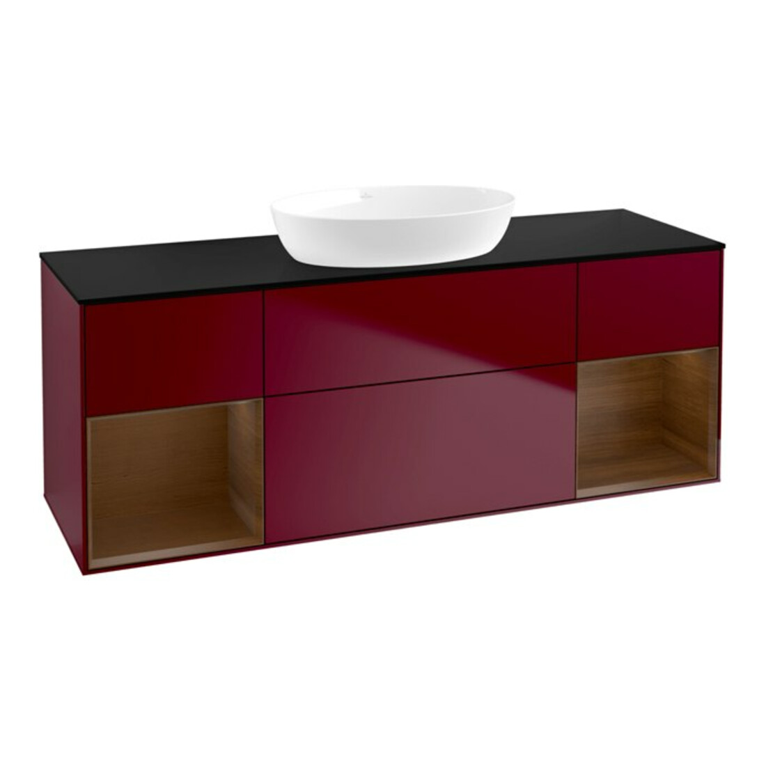 V&B Waschtischunterschrank Wandbeleuchtung Finion 160cm, Pl bla m, Reg wal ven, Peo m