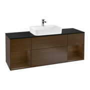 V&B Waschtischunterschrank Wandbeleuchtung Finion 160cm, Pl bla m, Reg wal ven, wal ven
