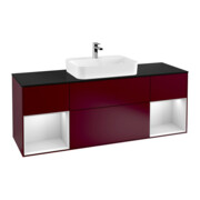 V&B Waschtischunterschrank Wandbeleuchtung Finion 160cm, Pl bla m, Reg wh. m Lac, Peo m
