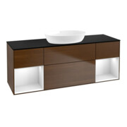 V&B Waschtischunterschrank Wandbeleuchtung Finion 160cm, Pl bla m, Reg wh. m Lac, wal ven