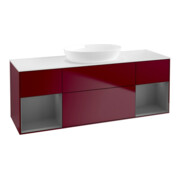 V&B Waschtischunterschrank Wandbeleuchtung Finion 160cm, Pl w m, Reg Anthrac. m Lac, Peo m