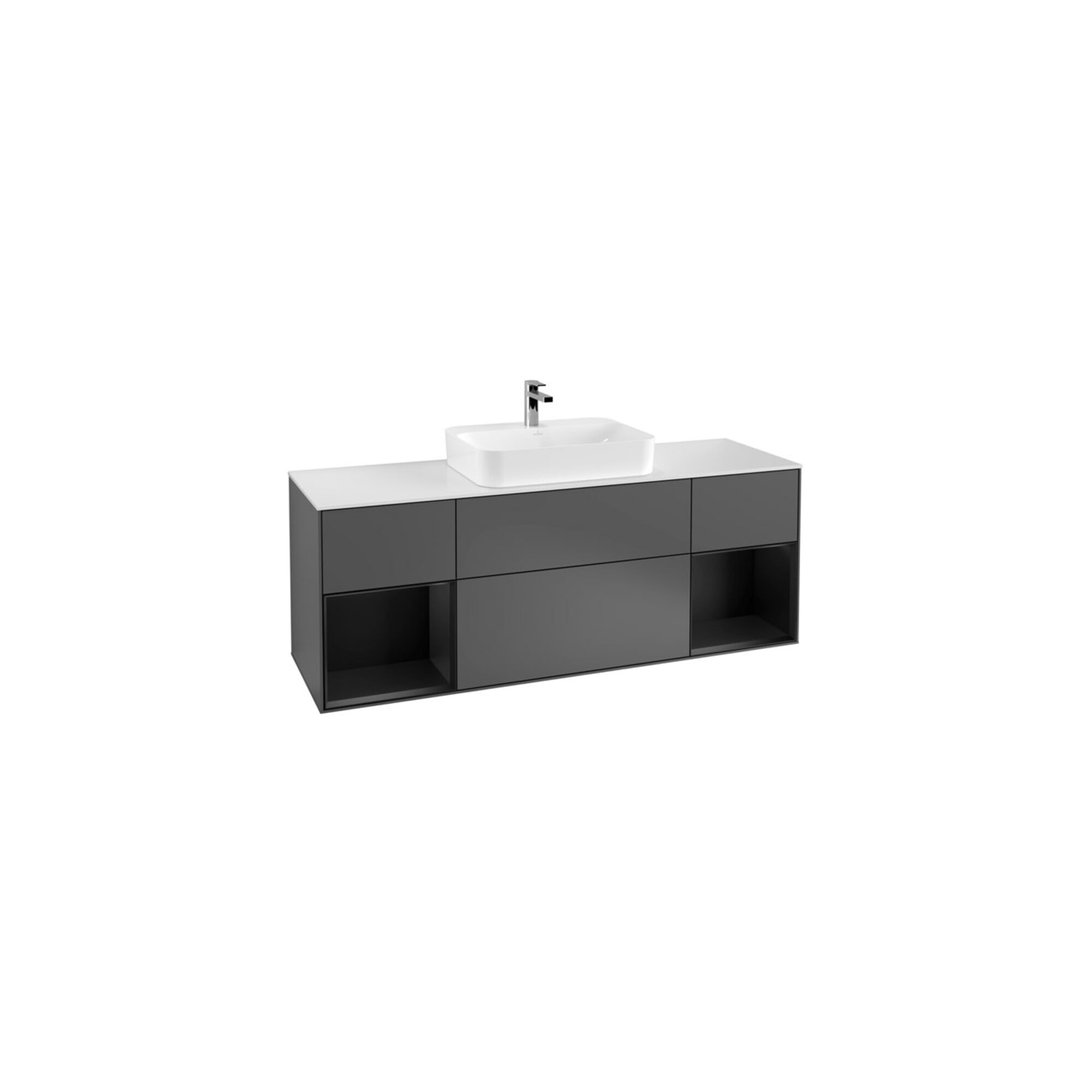 V&B Waschtischunterschrank Wandbeleuchtung Finion 160cm, Pl w m, Reg bla m Lac, Anthrac. m ; Villeroy & Boch