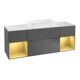 V&B Waschtischunterschrank Wandbeleuchtung Finion 160cm, Pl w m, Reg gol m Lac, Anthrac. m-1
