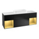 V&B Waschtischunterschrank Wandbeleuchtung Finion 160cm, Pl w m, Reg gol m Lac, bla m Lac-1