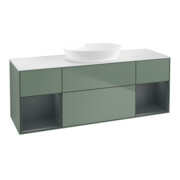 V&B Waschtischunterschrank Wandbeleuchtung Finion 160cm, Pl w m, Reg md m Lac, Oli. m Lac