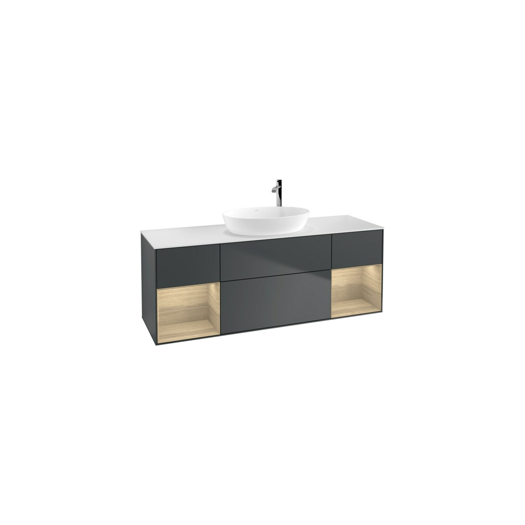 V&B Waschtischunterschrank Wandbeleuchtung Finion 160cm, Pl w m, Reg Oa ven, md bl. m Lac ; Villeroy & Boch
