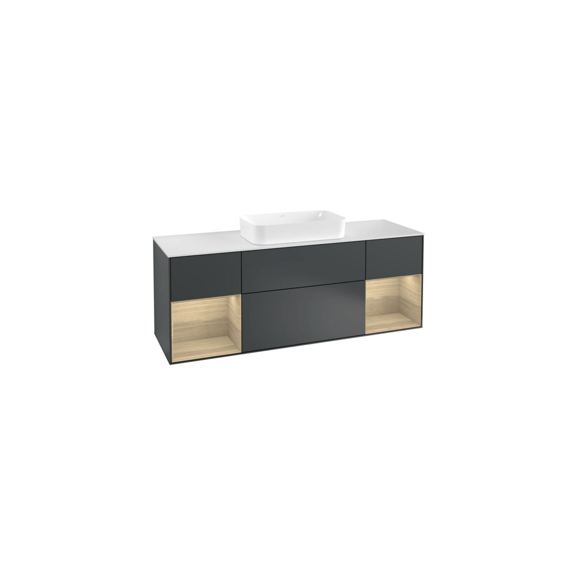 V&B Waschtischunterschrank Wandbeleuchtung Finion 160cm, Pl w m, Reg Oa ven, md bl. m Lac ; Villeroy & Boch