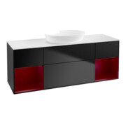 V&B Waschtischunterschrank Wandbeleuchtung Finion 160cm, Pl w m, Reg Peo m Lac, bla m Lac