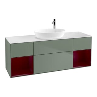 V&B Waschtischunterschrank Wandbeleuchtung Finion 160cm, Pl w m, Reg Peo m Lac, Oli. m Lac