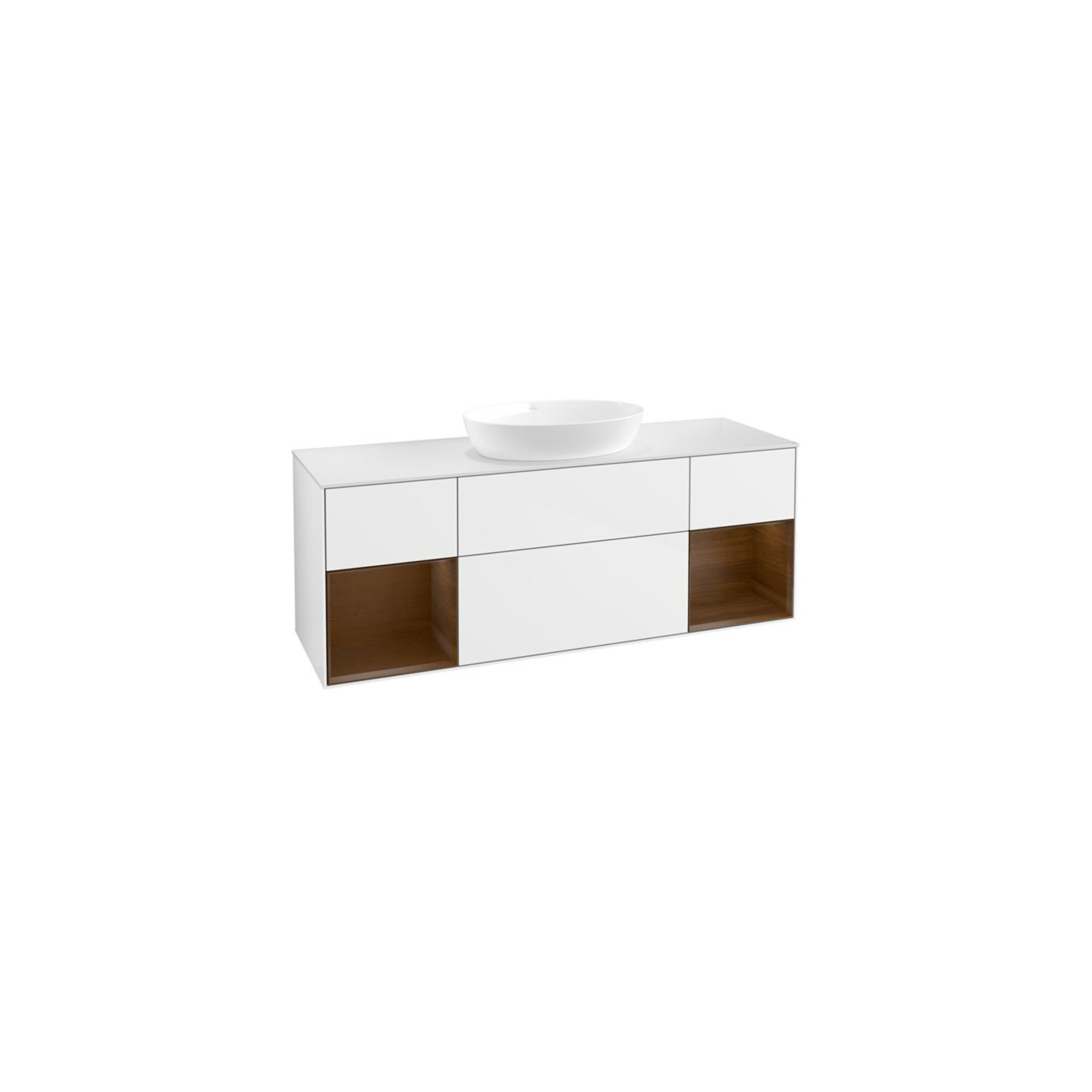 V&B Waschtischunterschrank Wandbeleuchtung Finion 160cm, Pl w m, Reg wal ven, glo wh. Lac ; Villeroy & Boch