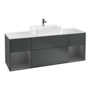 V&B Waschtischunterschrank Wandbeleuchtung Finion 160cm, Pl w m, Rg A m Lac, md bl. m Lac