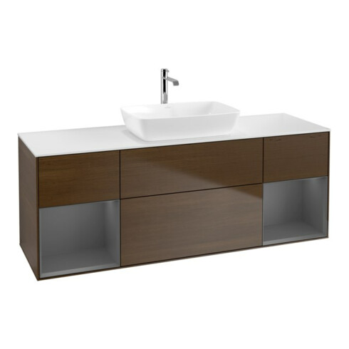 V&B Waschtischunterschrank Wandbeleuchtung Finion 160cm, Pl w m, Rg A m Lac, wal ven