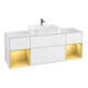 V&B Waschtischunterschrank Wandbeleuchtung Finion 160cm, Pl w m, Rg gol m Lac, glo wh. Lac-1