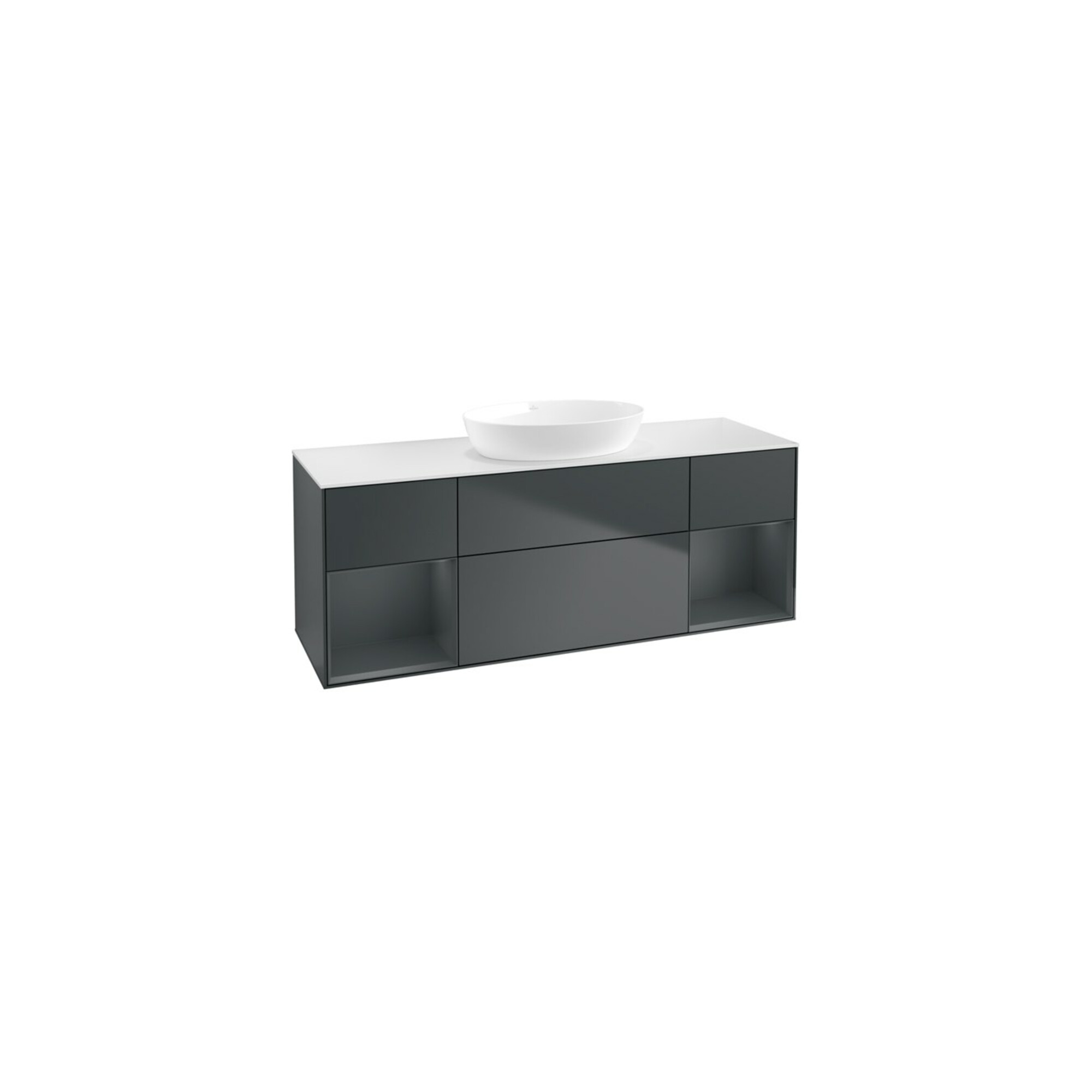 V&B Waschtischunterschrank Wandbeleuchtung Finion 160cm, Pl w m, Rg md m Lac, md bl. m Lac ; Villeroy & Boch