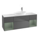 V&B Waschtischunterschrank Wandbeleuchtung Finion 160cm, Pl w m, Rg Oli. m Lac, Anthrac. m-1