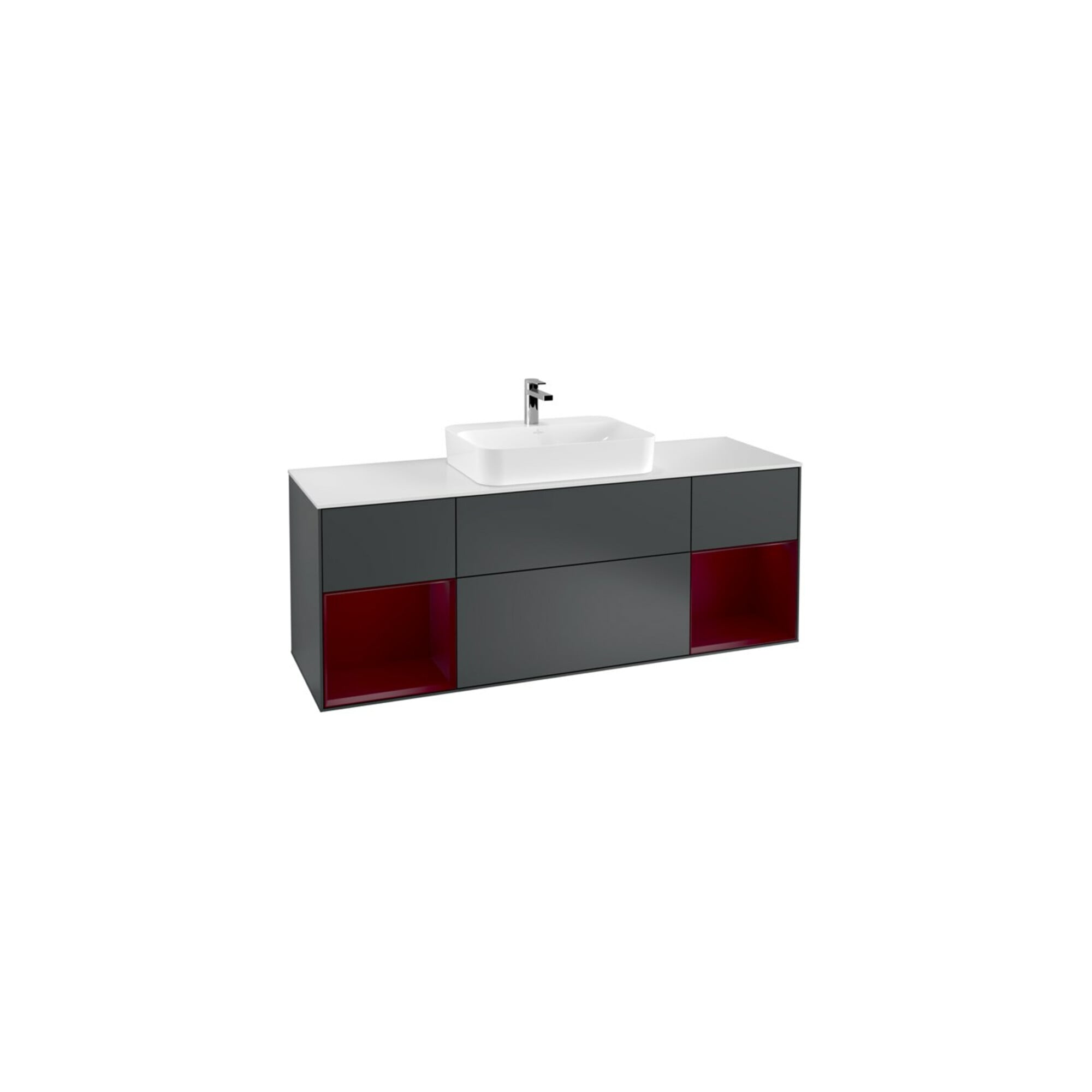 V&B Waschtischunterschrank Wandbeleuchtung Finion 160cm, Pl w m, Rg Peo m La, md bl. m Lac ; Villeroy & Boch