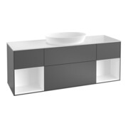 V&B Waschtischunterschrank Wandbeleuchtung Finion 160cm, Pl w m, Rg si G m Lac, Anthrac. m