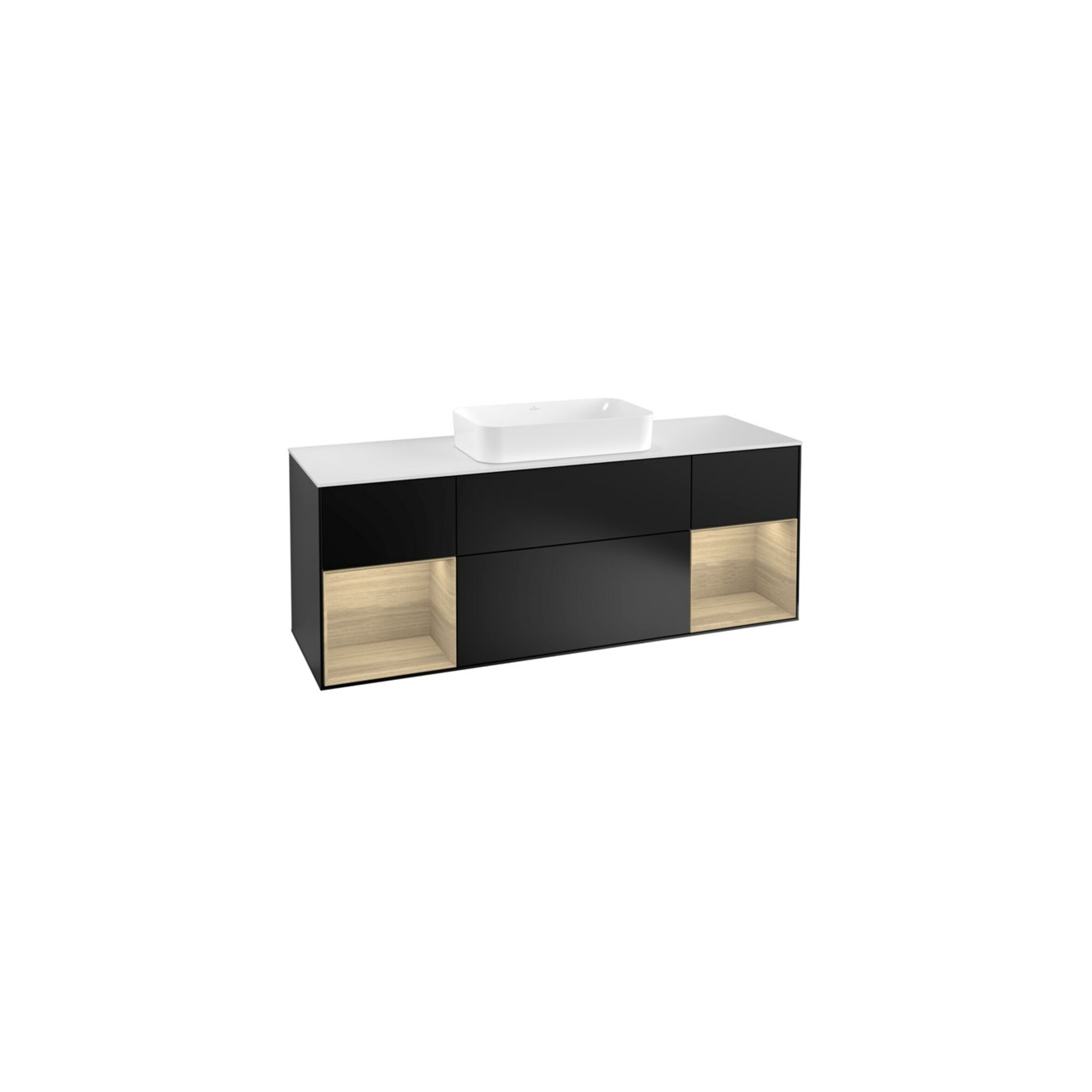 V&B Waschtischunterschrank Wandbeleuchtung Finion 160cm, Pl wh. m, Reg Oa ven, bla m Lac ; Villeroy & Boch