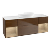 V&B Waschtischunterschrank Wandbeleuchtung Finion 160cm, Pl wh. m, Reg Oa ven, wal ven